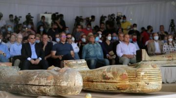 Presentación del descubrimiento de Saqqara
