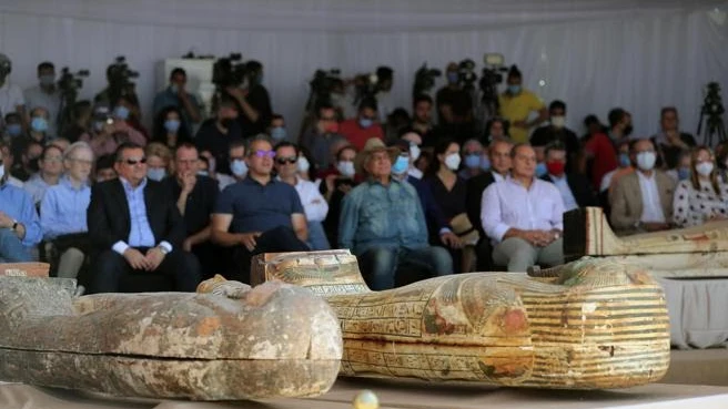 Presentación del descubrimiento de Saqqara Egipto