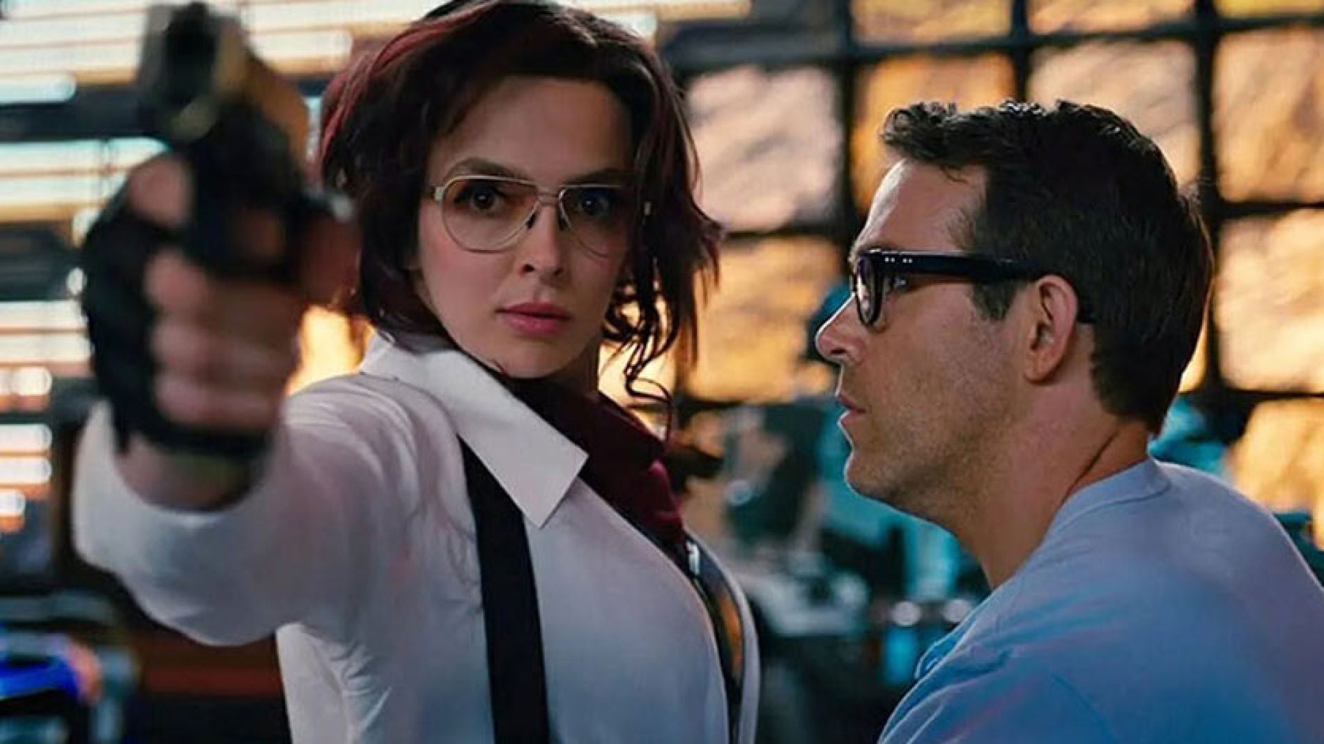 Jodie Comer y Ryan Reynolds en 'Free Guy'