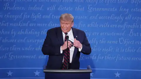 Donald Trump anuncia su intención de participar en debate electoral contra Joe Biden el 15 de octubre: "Estoy deseando" Donald Trump anuncia su intención de participar en debate electoral contra Joe Biden el 15 de octubre: "Estoy deseando"