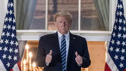 Donald Trump regresa a la Casa Blanca todavía enfermo de coronavirus Donald Trump regresa a la Casa Blanca todavía enfermo de coronavirus