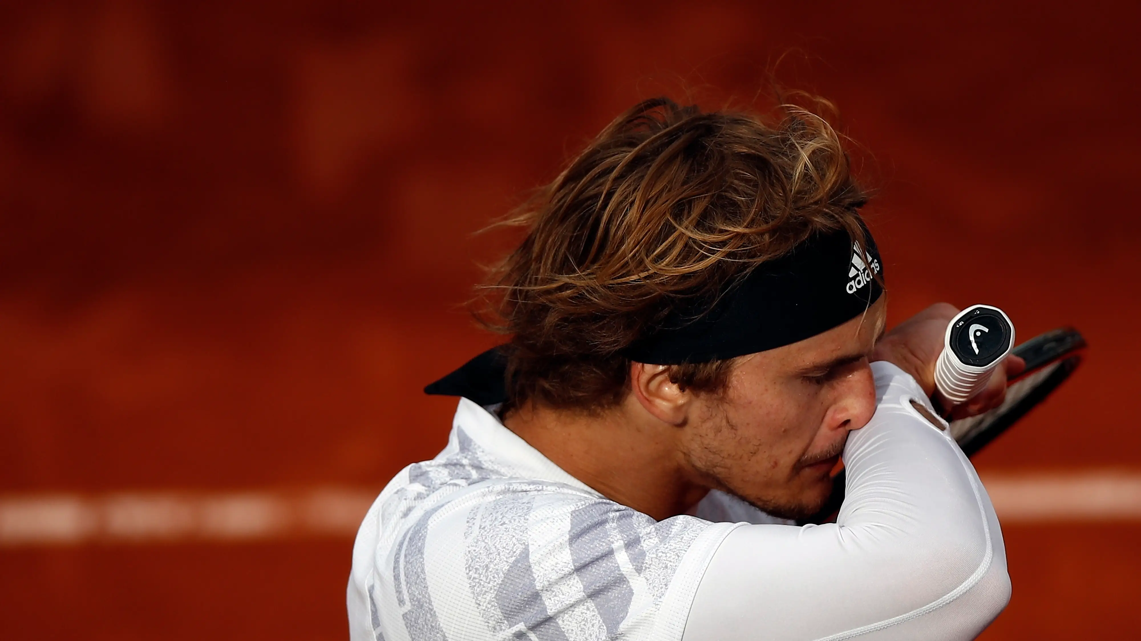 Alexander Zverev, en su partido ante Jannik Sinner
