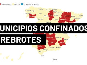 Coronavirus España: Mapa de municipios con confinamiento perimetral y rebrotes de covid-19 hoy