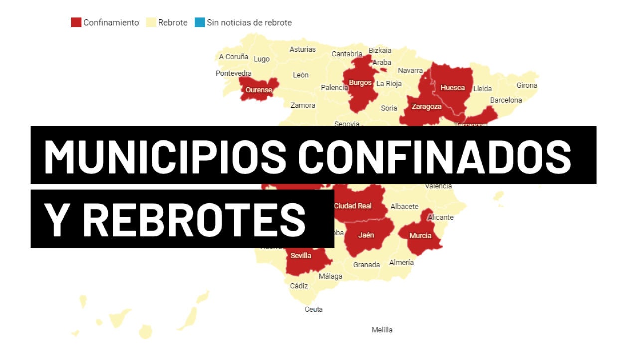 Mapa de restricciones, confinamientos, cierres y medidas en Navidad contra el coronavirus en España hoy jueves 31 de diciembre