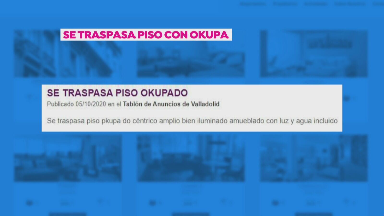 Venden pisos a bajo precio con okupas incluidos para que el comprador negocie con ellos que dejen la casa