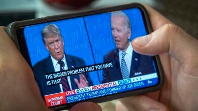Donald Trump y Joe Biden, dos candidatos a la presidencia de Estados Unidos opuestos en redes sociales 