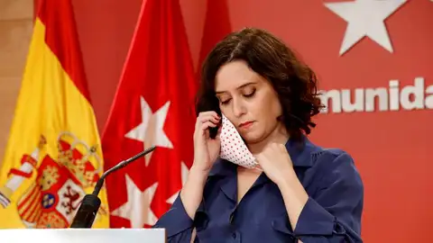 Estado de alarma Madrid: Las 3 opciones que da Pedro Sánchez a Isabel Díaz Ayuso La presidenta de la Comunidad de Madrid, Isabel Díaz Ayuso