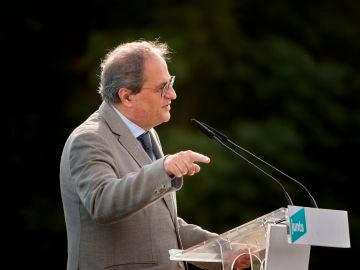 El expresidente de Cataluña, Quim Torra, en un mitin