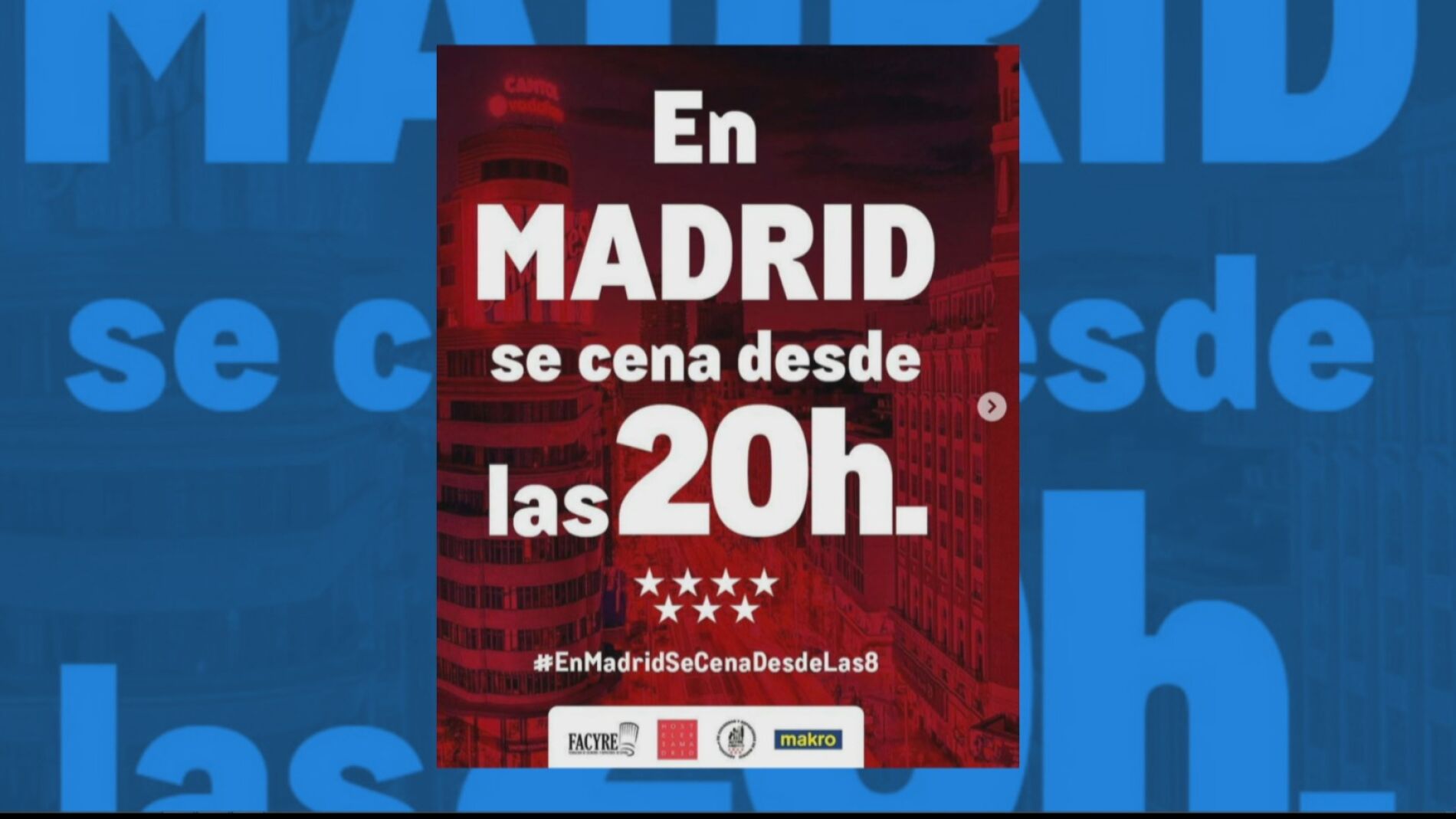 Los hosteleros madrileños proponen cenar a las 20 horas.