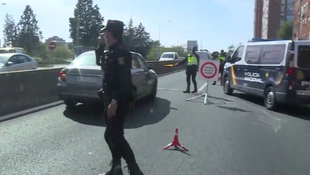 Controles de policía en Madrid