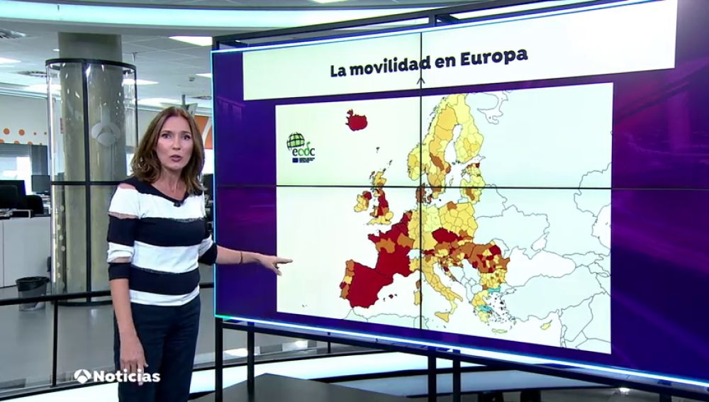España, destino en rojo en el semáforo covid de la Unión Europea