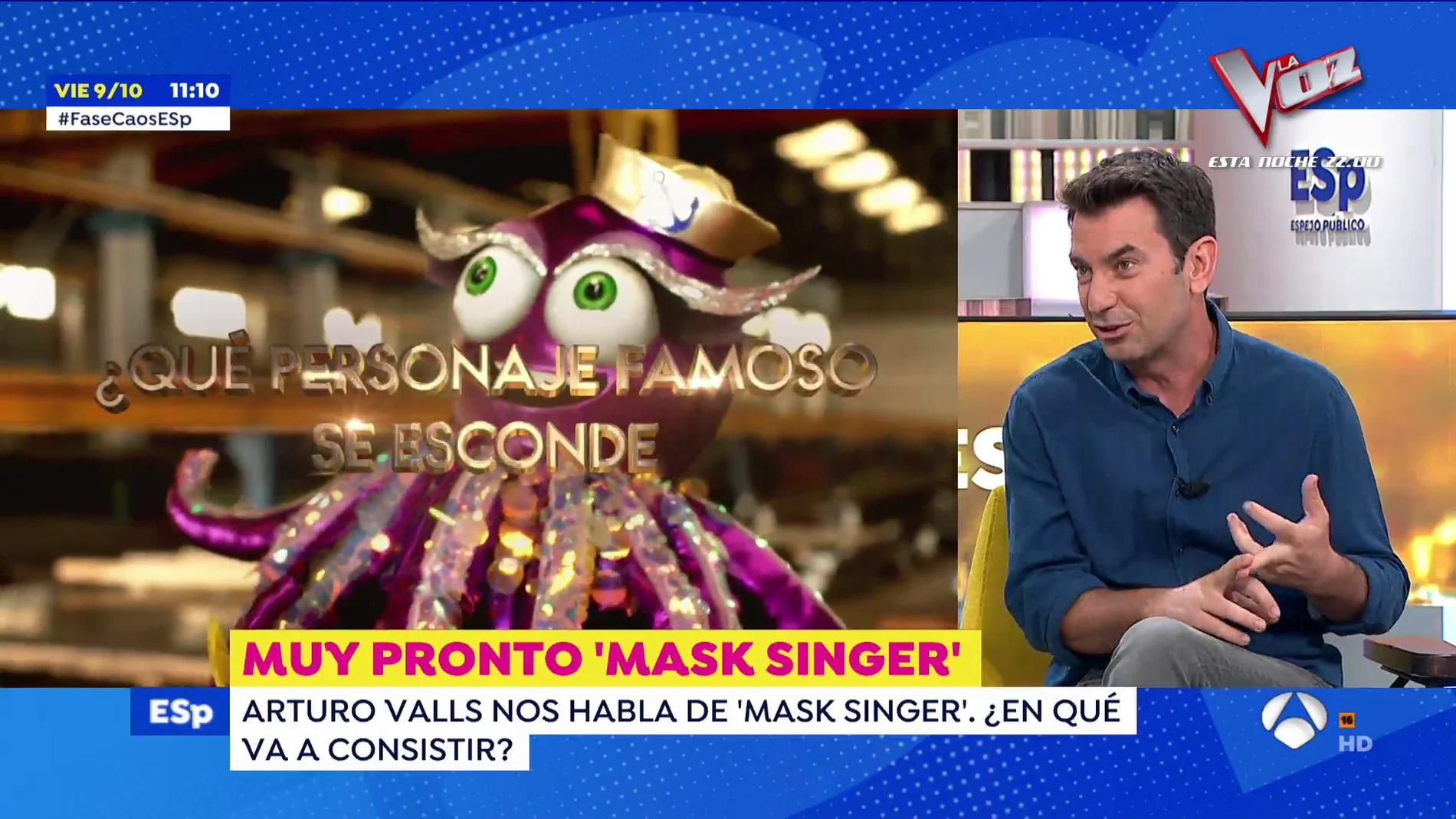 La pista de Arturo Valls sobre 'Mask Singer: adivina quién canta': "Puede haber políticos tras las máscaras"