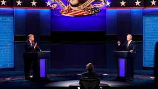 Donald Trump y Joe Biden en un debate electoral