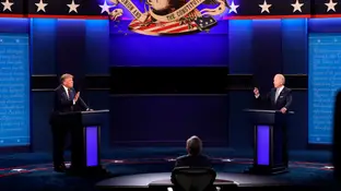 Donald Trump y Joe Biden en un debate electoral Donald Trump y Joe Biden en un debate electoral