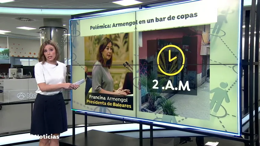 Piden la dimisión de la presidenta de Baleares por estar en un bar de madrugada a pesar de las restricciones por el coronavirus Piden la dimisión de la presidenta de Baleares por estar en un bar de madrugada a pesar de las restricciones por el coronavirus