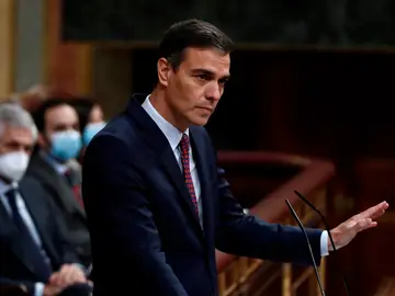Pedro Sánchez durante su intervención en el Congreso de los Diputados Pedro Sánchez durante su intervención en el Congreso de los Diputados