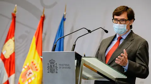 El ministro de Sanidad, Salvador Illa, en su comparecencia El ministro de Sanidad, Salvador Illa, en su comparecencia