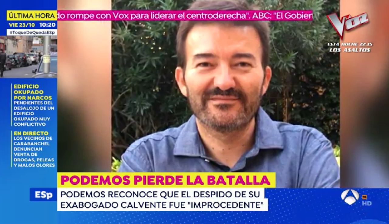 Podemos da la razón al que fuera su abogado José Manuel Calvente: No hubo acoso sexual Podemos da la razón al que fuera su abogado José Manuel Calvente: No hubo acoso sexual