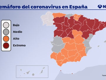 Semáforo del coronavirus: estos son los niveles de alerta en cada comunidad autónoma según lo nuevos criterios de Sanidad