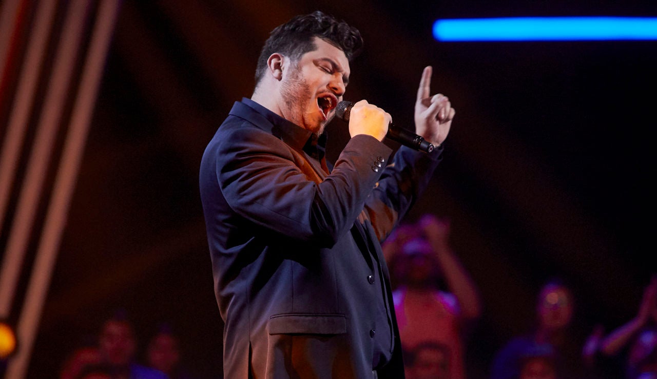 Marcos Bartolom&eacute; canta 'Come fly with me' en los Asaltos de 'La Voz'