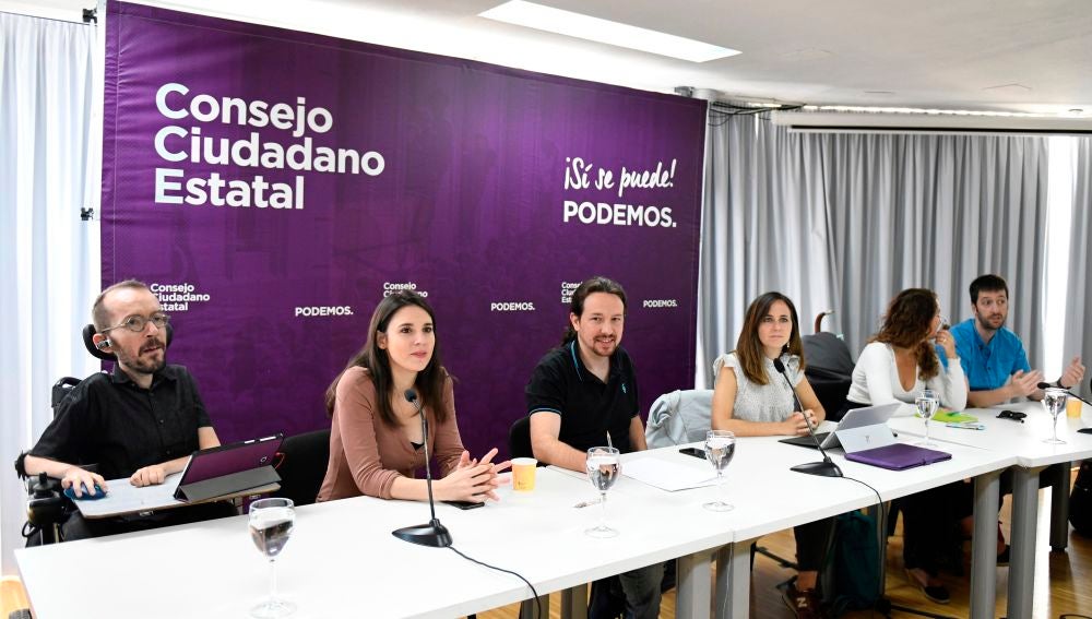 Reunión del máximo órgano de dirección de Podemos, el Consejo Ciudadano