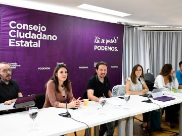 Reunión del máximo órgano de dirección de Podemos, el Consejo Ciudadano