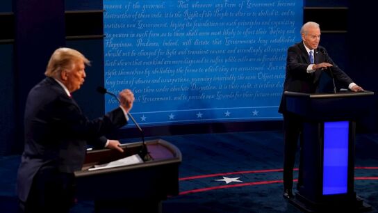 Trump y Biden en un momento del segundo debate 