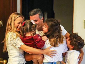 La foto de Leopoldo López con su familia en Madrid