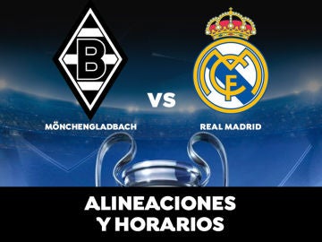 Borussia Mönchengladbach - Real Madrid: Horario, alineaciones y dónde ver el partido de la Champions League en directo