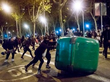 Manifestación contra el toque de queda en Barcelona