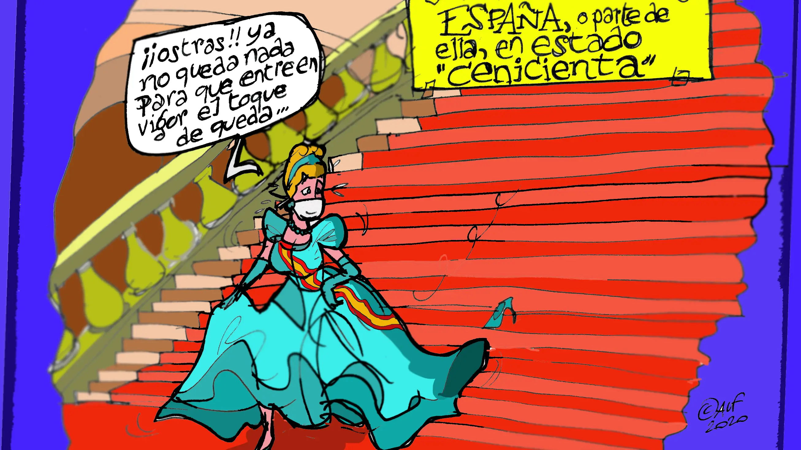 El toque de queda en España, en la viñeta gráfica de Alfredo Boto-Hervás El toque de queda en España, en la viñeta gráfica de Alfredo Boto-Hervás