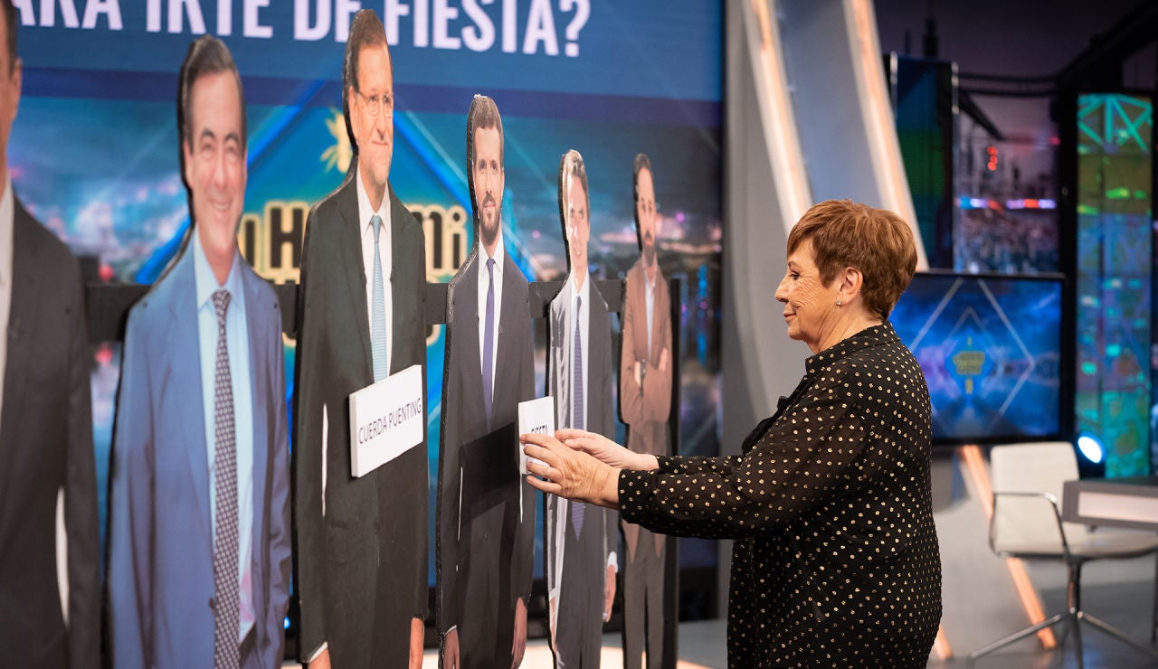 Celia Villalobos, divertida y sincera, se moja en 'El Hormiguero 3.0': ¿Pablo Iglesias, Santiago Abascal o José Bono? Celia Villalobos, divertida y sincera, se moja en 'El Hormiguero 3.0': ¿Pablo Iglesias, Santiago Abascal o José Bono?