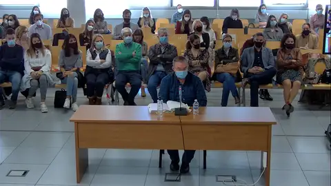 Salva en el juicio, como presunto acusado del asesinato del marido de Maje Salva en el juicio, como presunto acusado del asesinato del marido de Maje