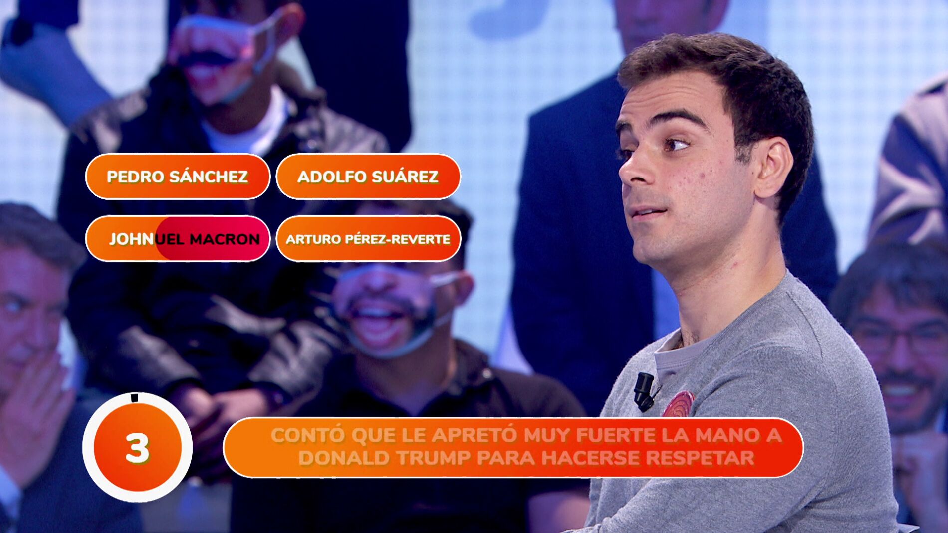 Pedro Sánchez y Emmanuel Macron confunden a Pablo en ‘Una de Cuatro’