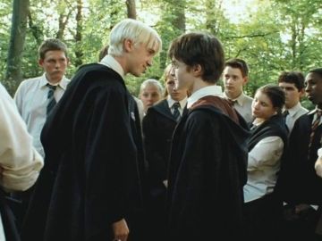 Tom Felton y Daniel Radcliffe en 'Harry Potter'