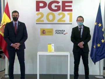Pedro Sánchez y Pablo Iglesias presentan el proyecto de Presupuestos Generales del Estado:  "Los Presupuestos progresistas"
