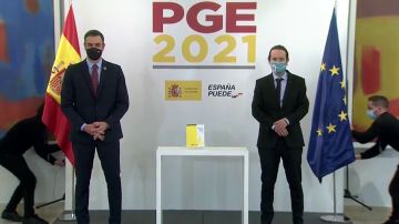 Pedro Sánchez y Pablo Iglesias presentan el proyecto de Presupuestos Generales del Estado:  "Los Presupuestos progresistas"