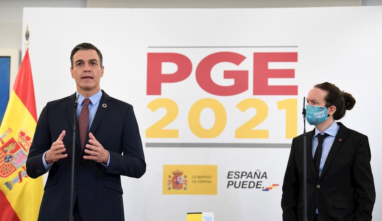 Pedro Sánchez y Pablo Iglesias comparecen para explicar el acuerdo de presupuestos