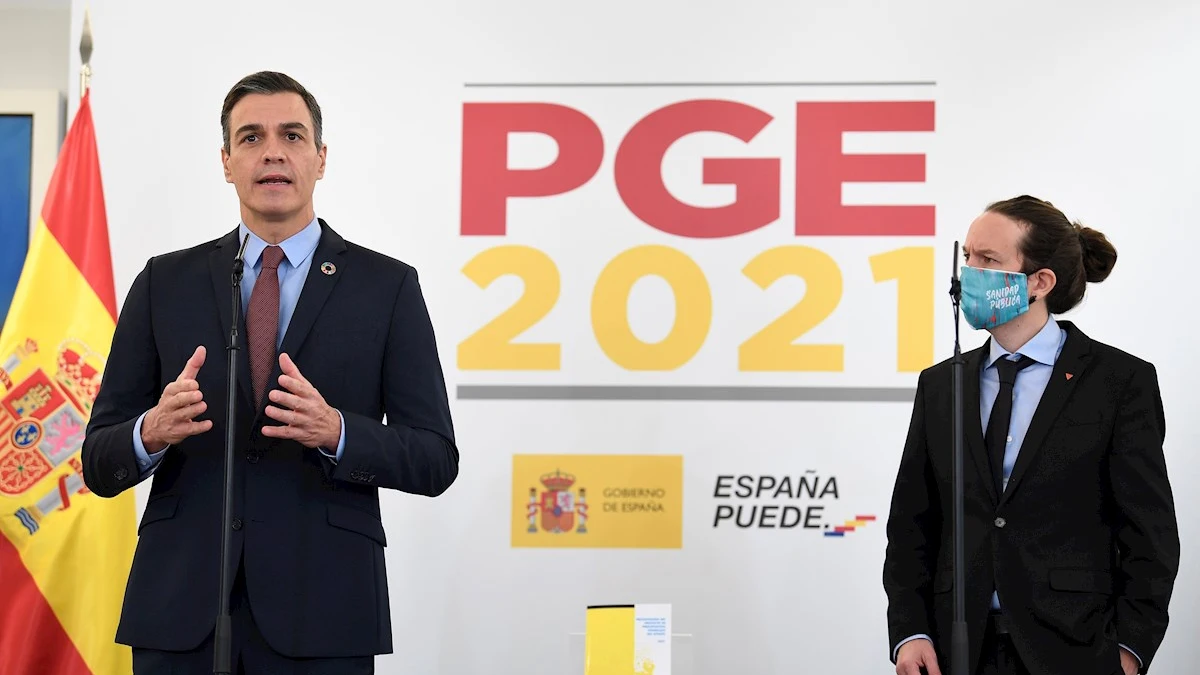 Pedro Sánchez y Pablo Iglesias comparecen para explicar el acuerdo de presupuestos Pedro Sánchez y Pablo Iglesias comparecen para explicar el acuerdo de presupuestos