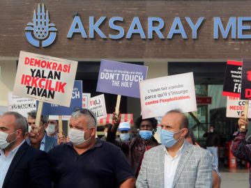 Protestas contra Macron en Estambul