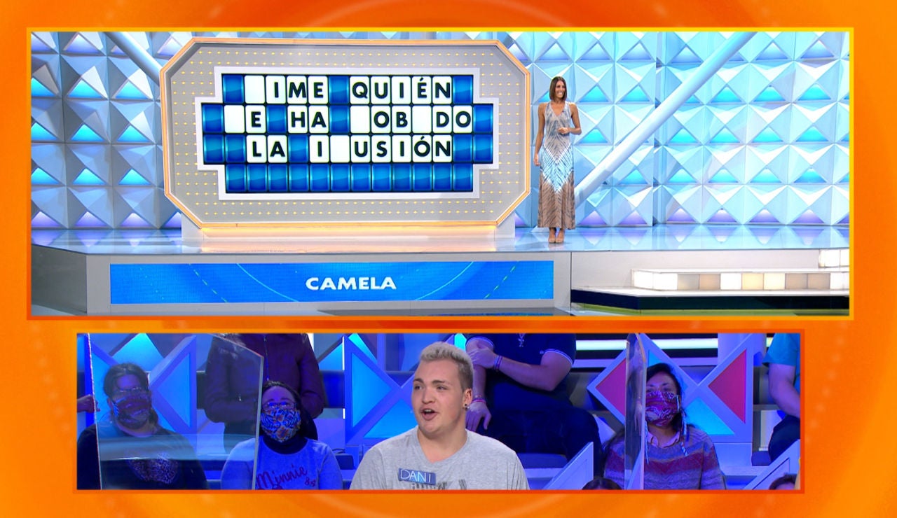 El divertido fallo de un concursante de ‘La ruleta de la suerte’ con una canción de Camela El divertido fallo de un concursante de ‘La ruleta de la suerte’ con una canción de Camela