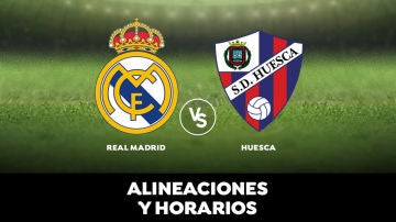 Real Madrid - Huesca, alineaciones, horario y donde ver el partido