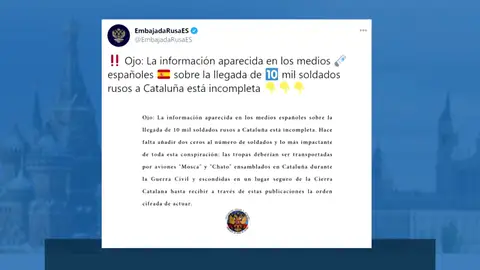 La embajada rusa ironiza sobre su apoyo a los independentistas catalanes diciendo que serían muchos más soldados La embajada rusa ironiza sobre su apoyo a los independentistas catalanes diciendo que serían muchos más soldados