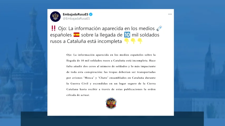 La embajada rusa ironiza sobre su apoyo a los independentistas catalanes diciendo que serían muchos más soldados La embajada rusa ironiza sobre su apoyo a los independentistas catalanes diciendo que serían muchos más soldados