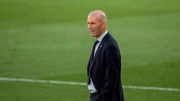 Zidane, durante un partido del Real Madrid