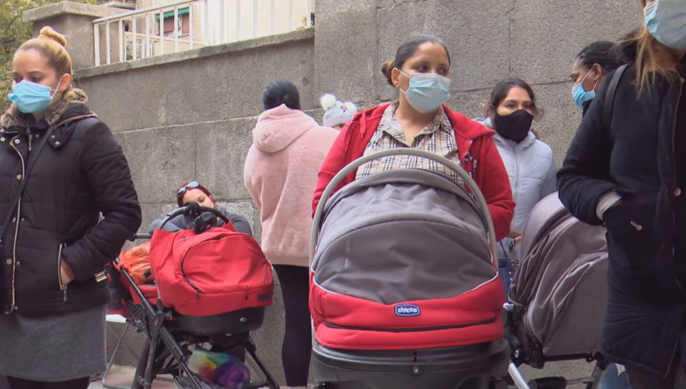 Colas del hambre durante la pandemia. Fundación Madrina