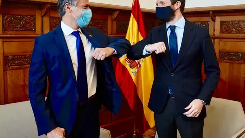 Reunión Pablo Casado Leopoldo López Reunión Pablo Casado Leopoldo López