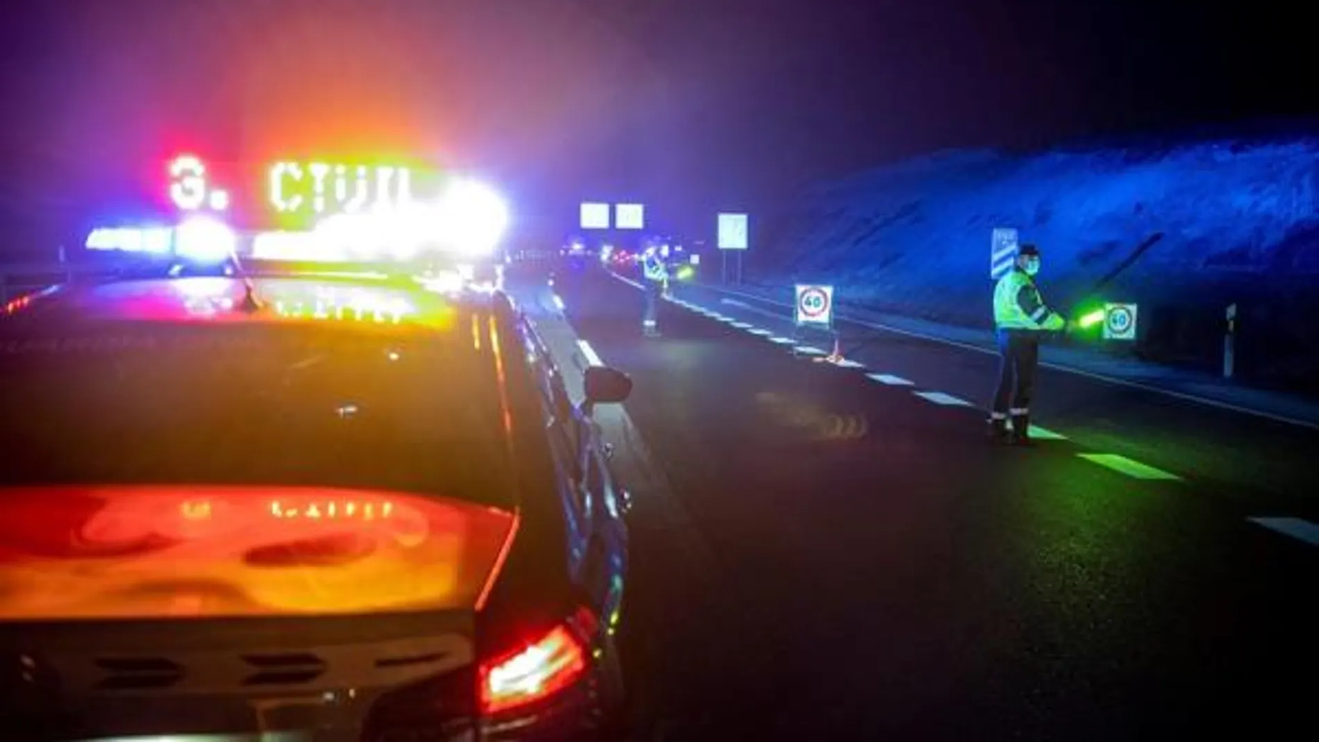 Imagen de un control policial Imagen de un control policial