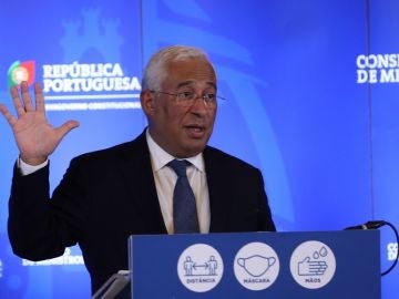 António Costa, primer ministro de Portugal, en rueda de prensa