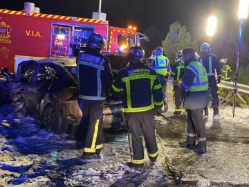 Dos muertos y 7 heridos en un accidente múltiple en la M-110 a la altura de la localidad madrileña de Daganzo de Arriba 